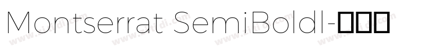 Montserrat SemiBoldl字体转换